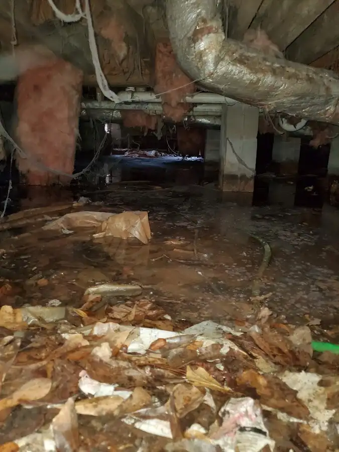 Crawl space flood assessment for Commercial Water Damage Restoration in North Laurel