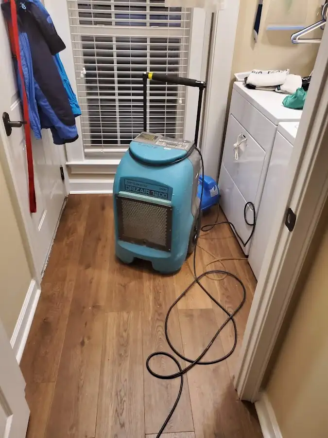 Commercial dehumidifier deployed for Flood Damage Cleanup in North Laurel
