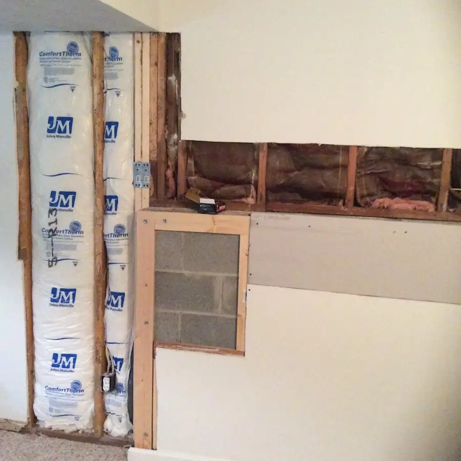 Wall insulation replacement during Contents Cleaning & Restoration in North Laurel